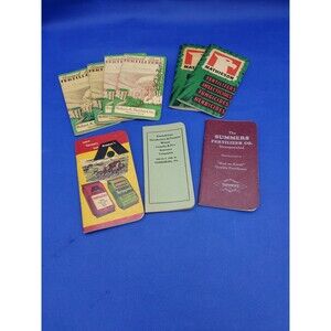 VTG Lot of 9 Fertilizer Pocket Memo~Note Books Armour’s, Mathieson, Summer +more